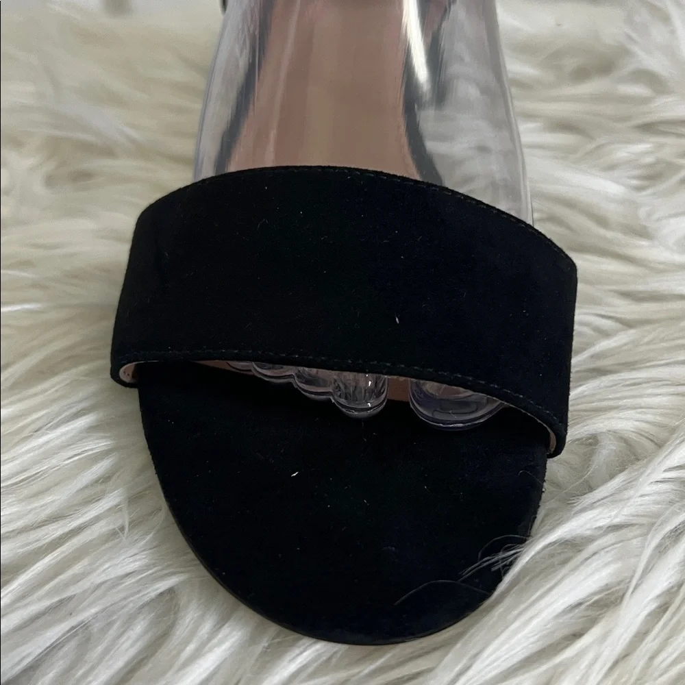 Black Suede Strappy Block Heel J. Crew Sandals Size 9